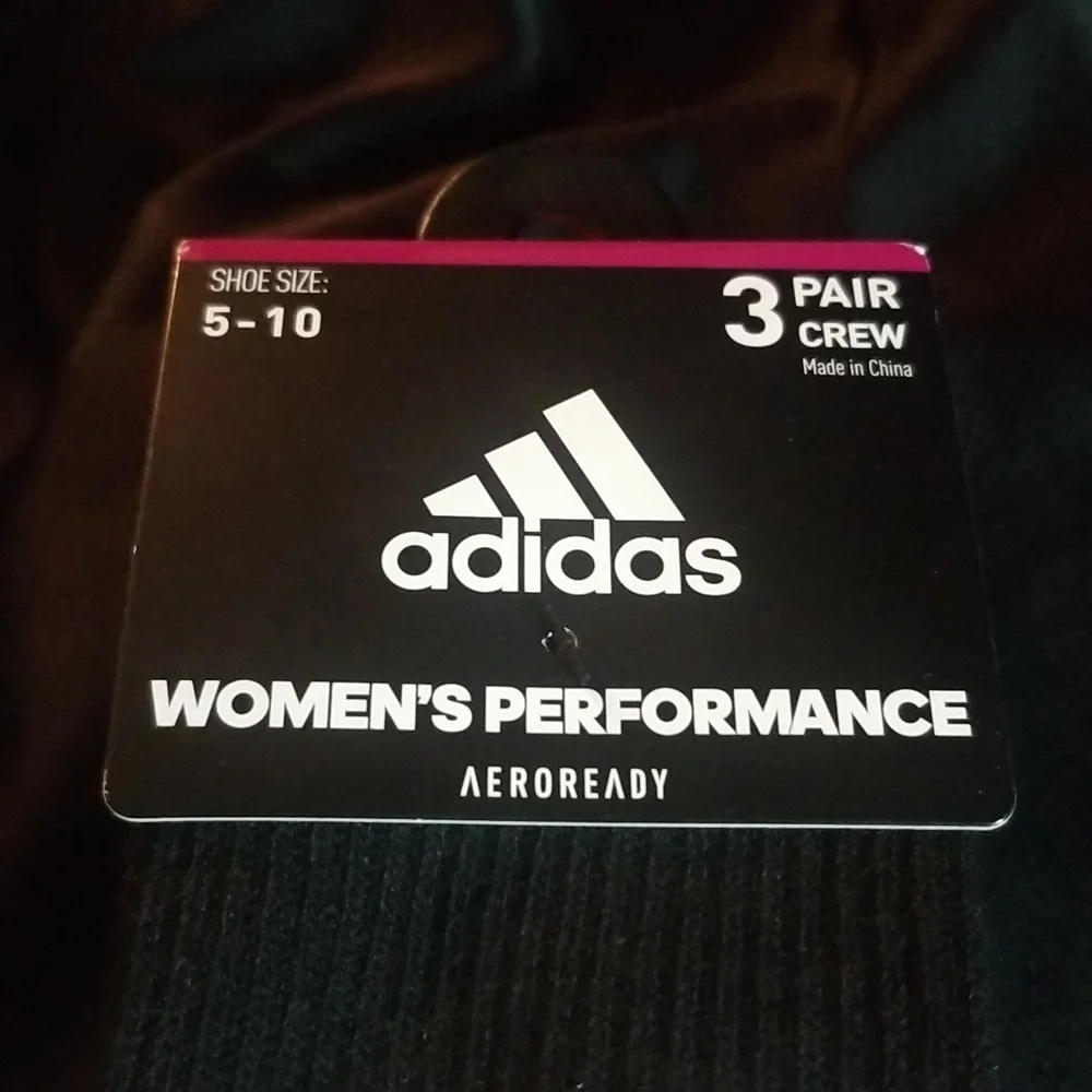 Adidas 3 pack crew socks sz. 5-10 black & gray - Picture 2 of 11